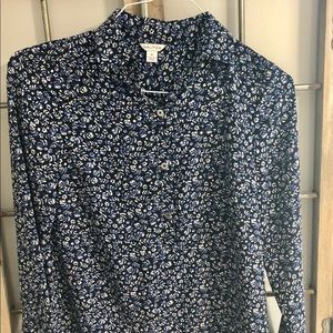 Like New, Nautica Buttoned Floral Blouse, Size XS